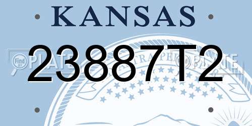23887T2 Kansas License Plate