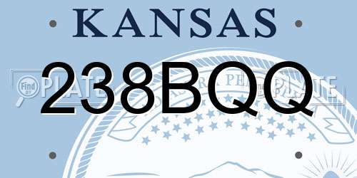 238BQQ Kansas License Plate