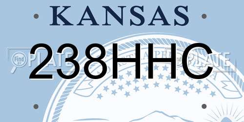 238HHC Kansas License Plate