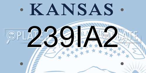 239IA2 Kansas License Plate