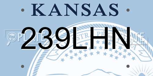 239LHN Kansas License Plate