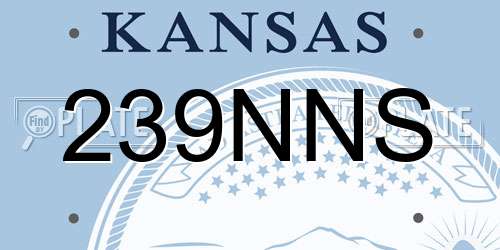 239NNS Kansas License Plate