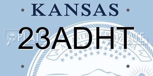 23ADHT Kansas License Plate