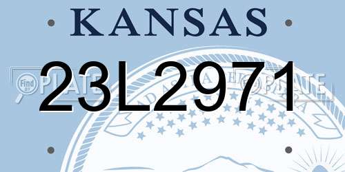 23L2971 Kansas License Plate