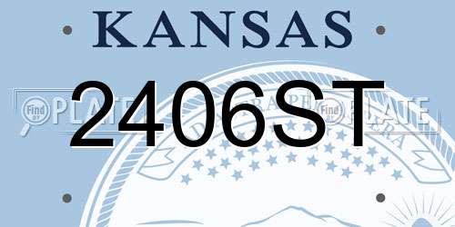 2406ST Kansas License Plate
