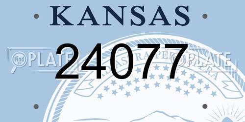24077 Kansas License Plate