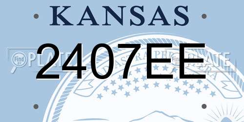 2407EE Kansas License Plate
