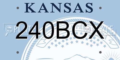 240BCX Kansas License Plate