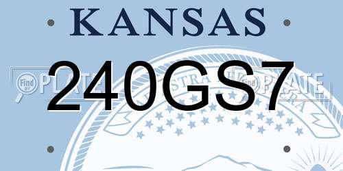 240GS7 Kansas License Plate