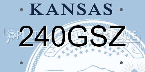240GSZ Kansas License Plate