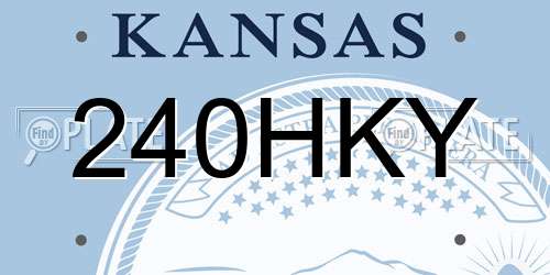 240HKY Kansas License Plate