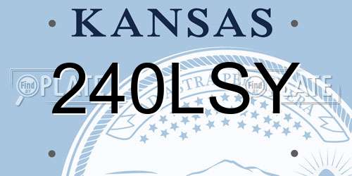 240LSY Kansas License Plate