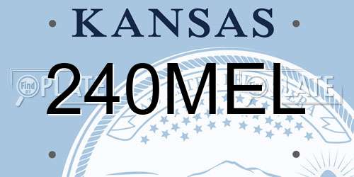 240MEL Kansas License Plate