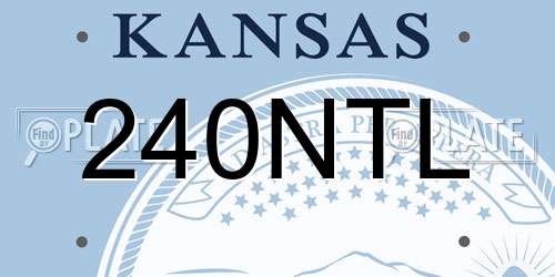 240NTL Kansas License Plate