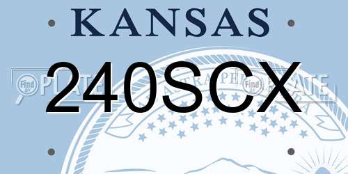 240SCX Kansas License Plate