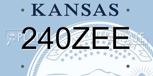 240ZEE Kansas License Plate