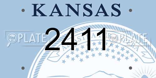 2411 Kansas License Plate
