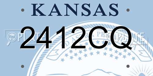 2412CQ Kansas License Plate