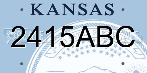 2415ABC Kansas License Plate