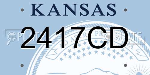 2417CD Kansas License Plate