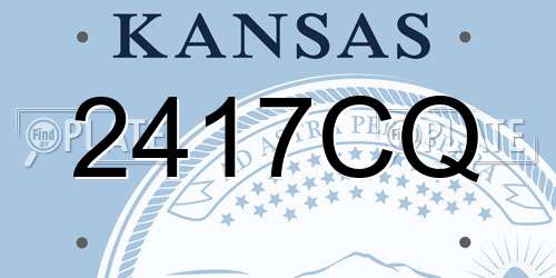 2417CQ Kansas License Plate