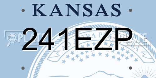 241EZP Kansas License Plate