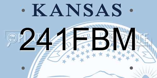 241FBM Kansas License Plate