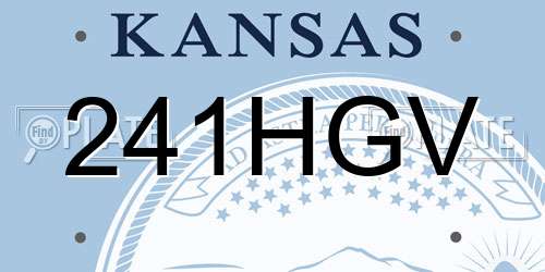 241HGV Kansas License Plate