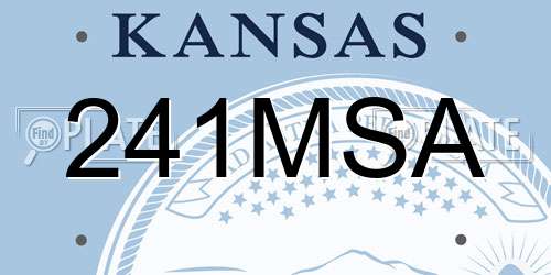 241MSA Kansas License Plate