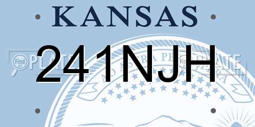 241NJH Kansas License Plate
