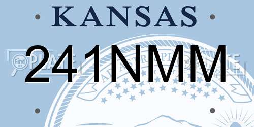 241NMM Kansas License Plate