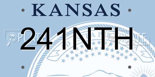 241NTH Kansas License Plate