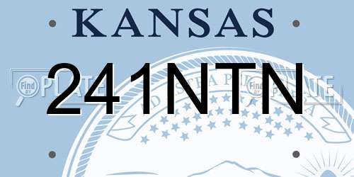 241NTN Kansas License Plate