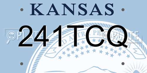 241TCQ Kansas License Plate
