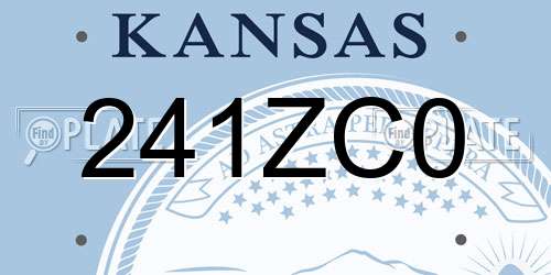 241ZC0 Kansas License Plate