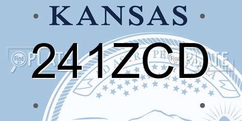 241ZCD Kansas License Plate