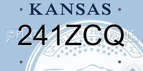 241ZCQ Kansas License Plate