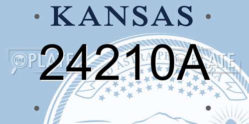 24210A Kansas License Plate