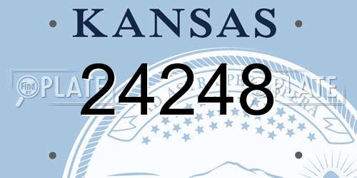 24248 Kansas License Plate