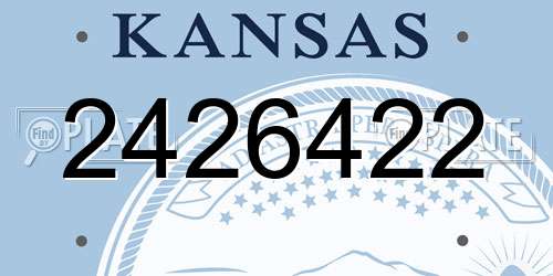 2426422 Kansas License Plate
