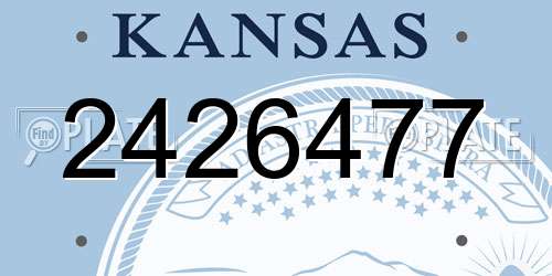 2426477 Kansas License Plate
