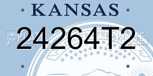 24264T2 Kansas License Plate