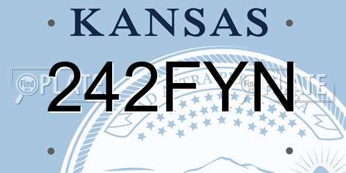 242FYN Kansas License Plate