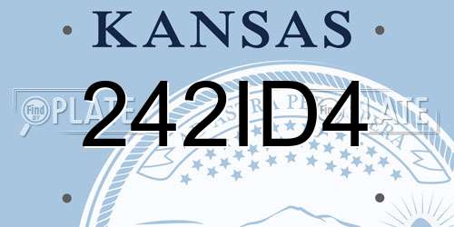242ID4 Kansas License Plate