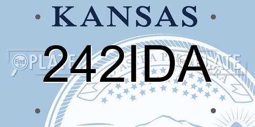 242IDA Kansas License Plate