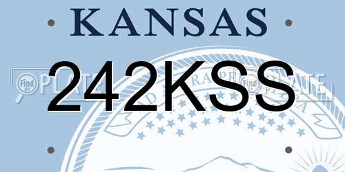 242KSS Kansas License Plate