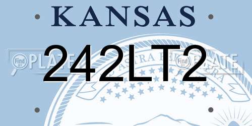 242LT2 Kansas License Plate