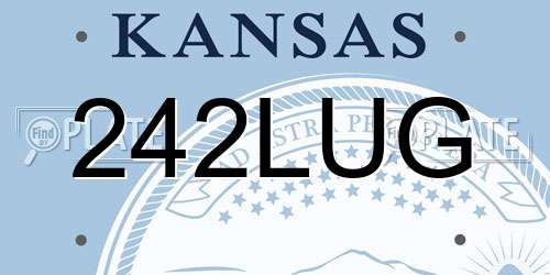 242LUG Kansas License Plate