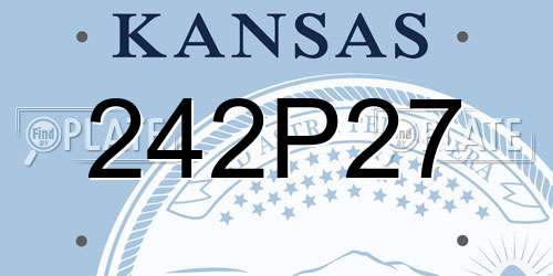 242P27 Kansas License Plate