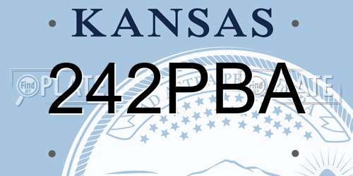 242PBA Kansas License Plate